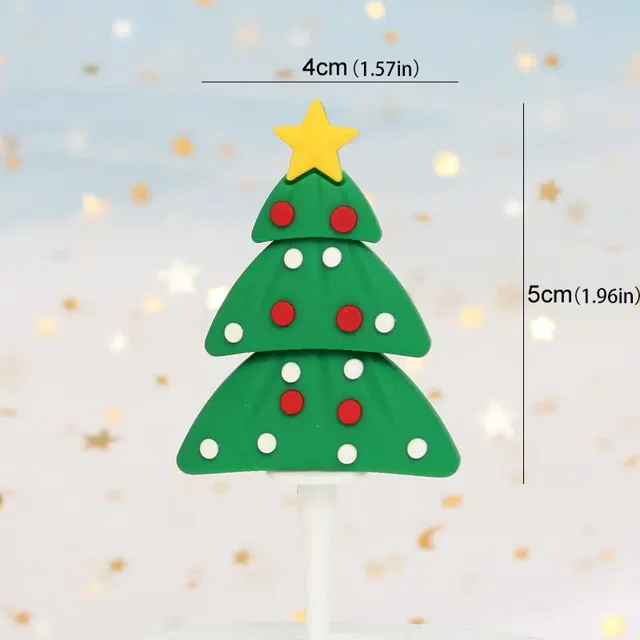 Christmas Epoxy Glue Cake Decoration Insert Card Gong Bohan unisex
