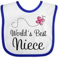 thumbnail image 3 of Inktastic Worlds Best Niece Girls Baby Bib, 3 of 4