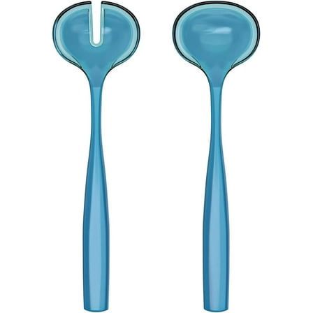Guzzini Dolcevita Salad Server  Bio-Based Plastic Blue Turquoise serving Set 2 Pieces Modern Durable