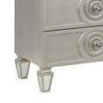 thumbnail image 4 of Nich 27 Inch Modern Nightstand 2 Drawers Mirror Inlay Trim Wood Silver - Saltoro Sherpi, 4 of 5