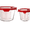 Clear, variant on Genicook 2-Piece Borosilicate Glass Measuring Cup Set with Secure Snap Lids