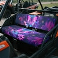 thumbnail image 2 of FKELYI Vintage Purple Flower Butterfly Starry Print Mule Bench Seat Cover 2 Pcs Set Dustproof UTV Seat Cover Compatible with Kawasaki Mule 600/610 Seats Protector Decor, 2 of 7