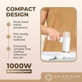 thumbnail image 5 of Imprescindibles de viaje: Vaporizador para ropa - Vaporizador y plancha para el hogar o de viaje, blanco con detalles en oro rosa, vapor de 1000 W, calentamiento rápido, elimina arrugas en segundos,, 5 of 5