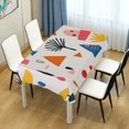 thumbnail image 4 of Yayeee Tablecloths 60" x 90" Rectangle Wrinkle Resistant Party Table Cover, Beige Geometric, 4 of 8