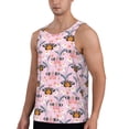 thumbnail image 2 of Cauagu Pink Butterfly Daisy Print Men's Sleeveless Muscle Shirts,Tank Tops Quick Dry Workout Tank Top Gym Muscle Tee Fitness Bodybuilding T Shirt for Men-Large, 2 of 7