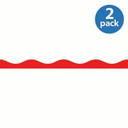 (2 pack) (2 Pack) Ashley, ASH11113, Big Decorative Magnetic Border, 6 / Pack, Red