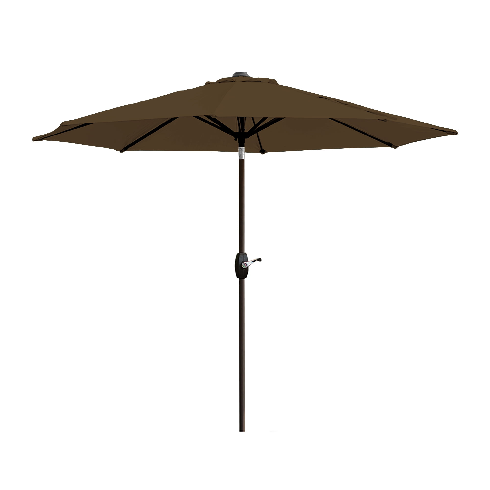 GARDEN 9 Ft Outdoor Patio Market Umbrella with Tilt & Crank Lift, Coffee