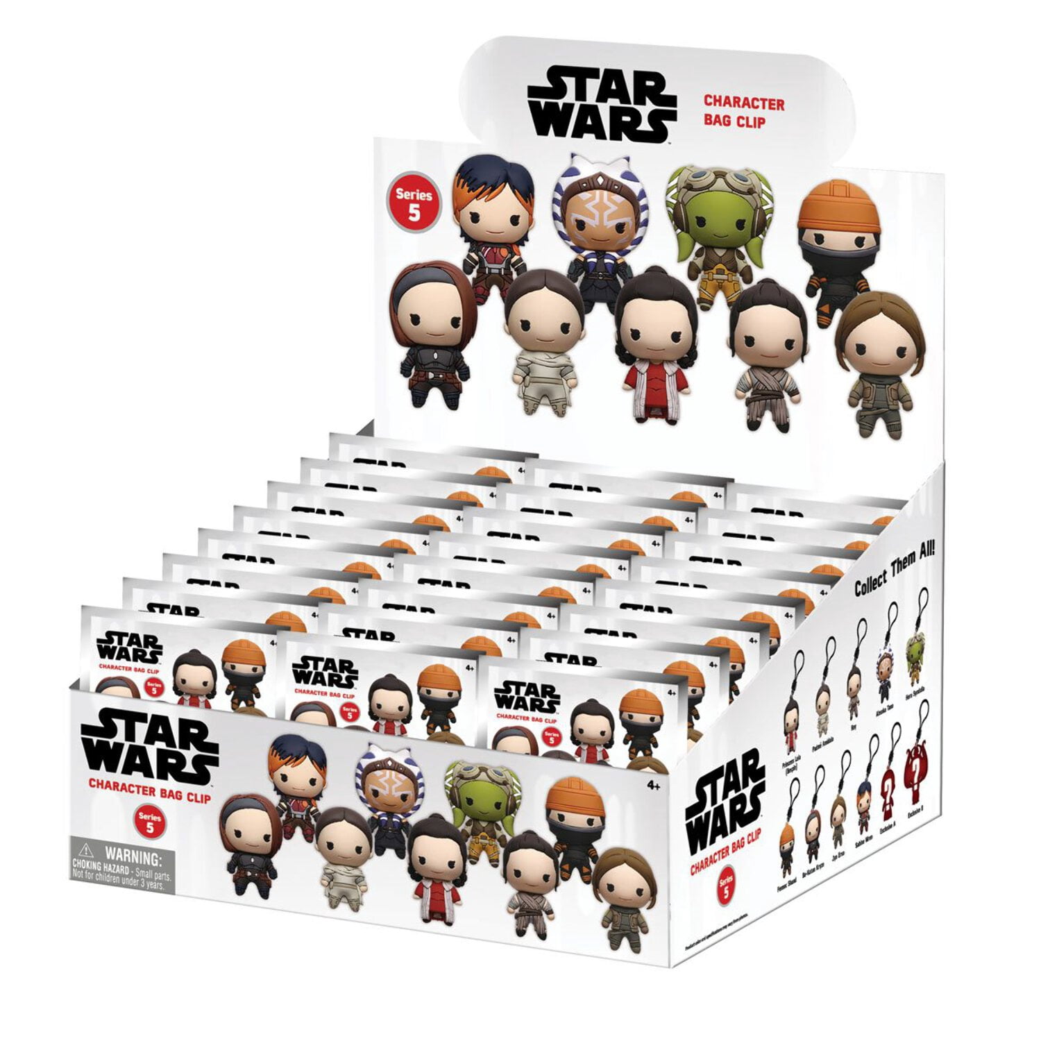 スターウォーズクマストラップ５体 3D Figural Foam Bag Clip Star Wars Series 5 Mystery Pack