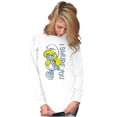 thumbnail image 3 of Flirty Smurfette I Smurf You Cartoon Women's Long Sleeve T Shirt Brisco Brands S, 3 of 5