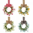 thumbnail image 5 of ERTZAE&nbsp;Spring Candle Rings Wreaths,1 Pack Artificial White Flowers,Small Pillar Holder Wreath for Farmhouse Decor,Faux Flower Candle Rings,Daisy Wildflower Design,for Candles,Table Door Decor, 5 of 8