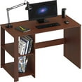 thumbnail image 2 of SHW Home Office computer Desk with Shelves, cherry, 2 of 4