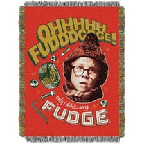 A Christmas Story Oh Fudge Holiday Woven Tapestry Throw Blanket