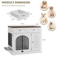 thumbnail image 2 of Ataucjin 37.5 Inch Dog Crate Furniture, Multi-Functional Dog Crate Furniture, Dog Kennel Furniture with Storage Drawers &Rotating Bowls, Furniture-Style Dog Crate for Small to Large Breeds Dog Kennel, 2 of 10