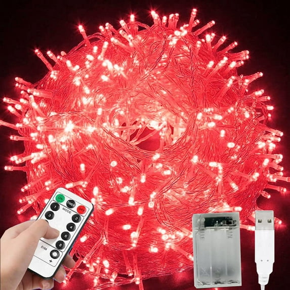 LINLIN Christmas Fairy Lights,LED String Lights,Twinkle Decorative Lights with 8 Mode Garden Christmas Tree Lights for Party Wedding Home Decorations