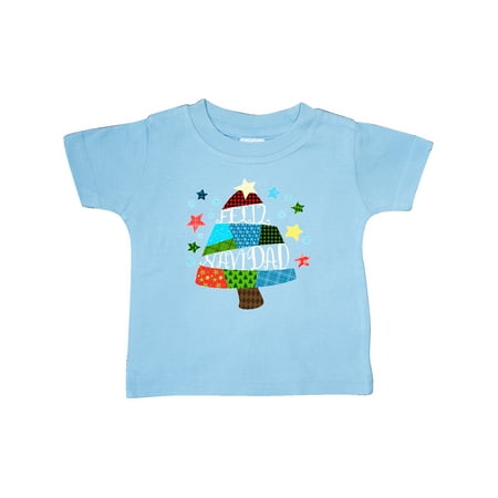 

Inktastic Feliz Navidad Patchwork Tree Quilting Gift Baby Boy or Baby Girl T-Shirt