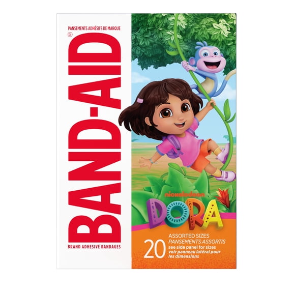 BAND-AID® Brand Bandages for Kids, Nickelodeon Dora, 20 Count