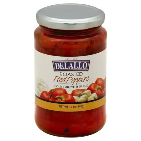 - Delallo Italian Roasted Peppers With Garlic, 12 oz