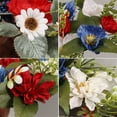 thumbnail image 5 of July Patriotic Candle Rings Wreaths with Red White Blue Flowers,Small Candle Wreaths for Pillars Artificial Poppy Candle Ring Holder for Memorial Day Independence Day Party Table Centerpieces,8Inch, 5 of 8