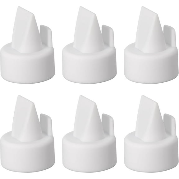6 PCS Replacement Duckbill Valves Compatible with Medela Symphony Breast Pump, Silicone Pump Parts Accessories, BPA Free, White