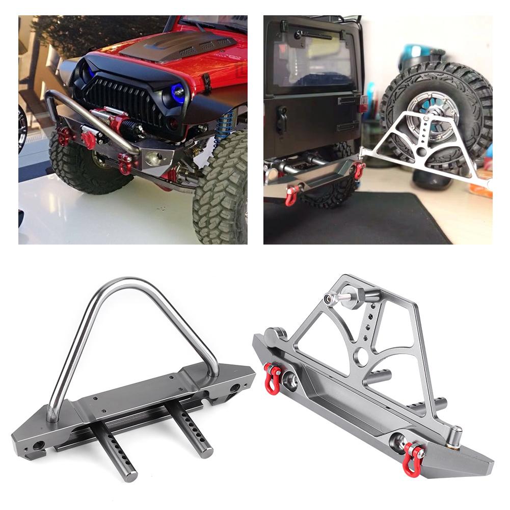LYUMO RC Car Rear Bumper, CNC Metal RC Car Front Rear Bumper with Spare