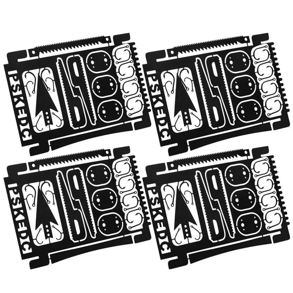 Model B Heavy Duty Survival Tool Card, Compact Stainless Steel Fishing Multi-Tool Card for Backpacking & Emergency Prep, 1 Pack (3.9 x 2.7 inches / 10 x 6.8 cm)