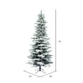 thumbnail image 3 of Vickerman 10' Flocked Utica Fir Slim Artificial Christmas Tree, Unlit, 3 of 5