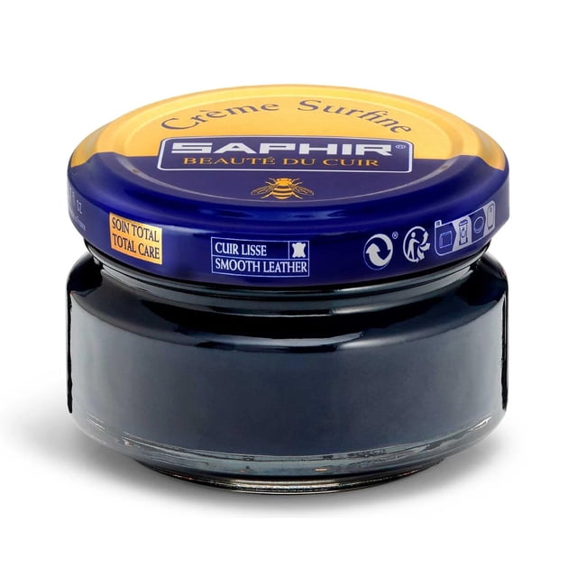 Esmalte para zapatos SAPHIR Creme Surfine, 50 ml, cera de abejas, color azul marino