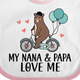 thumbnail image 4 of Inktastic My Nana Papa Love Me Grandchild Boys Baby Bib, 4 of 4