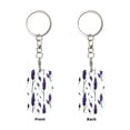 thumbnail image 2 of Naloa Lavender Flowers Print Keyfob with Split Key Ring and Print Labels, Key Labels Key Chain Tags, Luggage Tags, Car Key Chain Ring Keyfob Gift, 2 of 7