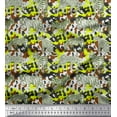 thumbnail image 1 of Soimoi Brown Cotton Voile Fabric Tiger,Leopard & Wild Animal Fabric Prints by Yard 42 Inch Wide, 1 of 1