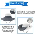 thumbnail image 2 of czcpp-Women Sun Hat UV Protection Bucket Wide Brim Summer Beach Boonie Hat Quick Dry Outdoor Fishing Cap, 2 of 4
