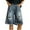 Black, variant on Men's Ripped Denim Shorts Distressed Jean Shorts Stretch Relaxed Fit Denim Shorts Black