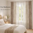 thumbnail image 4 of Dark Brown Wooden Sheer Curtains 84 Inches Long, Farmhouse Vintage Distressed Rustic Light Filtering Window Curtains for Living Room, Rod Pocket Voile Sheer Curtain Drapes, 52"W x 84"L, 2 Panels, 4 of 9