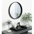 thumbnail image 5 of Kate and Laurel Travis Round Wood Wall Mirror, 21.6" Diameter, Black, Modern Wall Décor Accent, 5 of 5