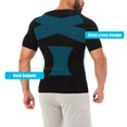 thumbnail image 3 of MANIFIQUE Men's Tight Fitting Shirt Athletic Tops Base Layer Short Sleeves V Neck Compression Tank Top, 3 of 6