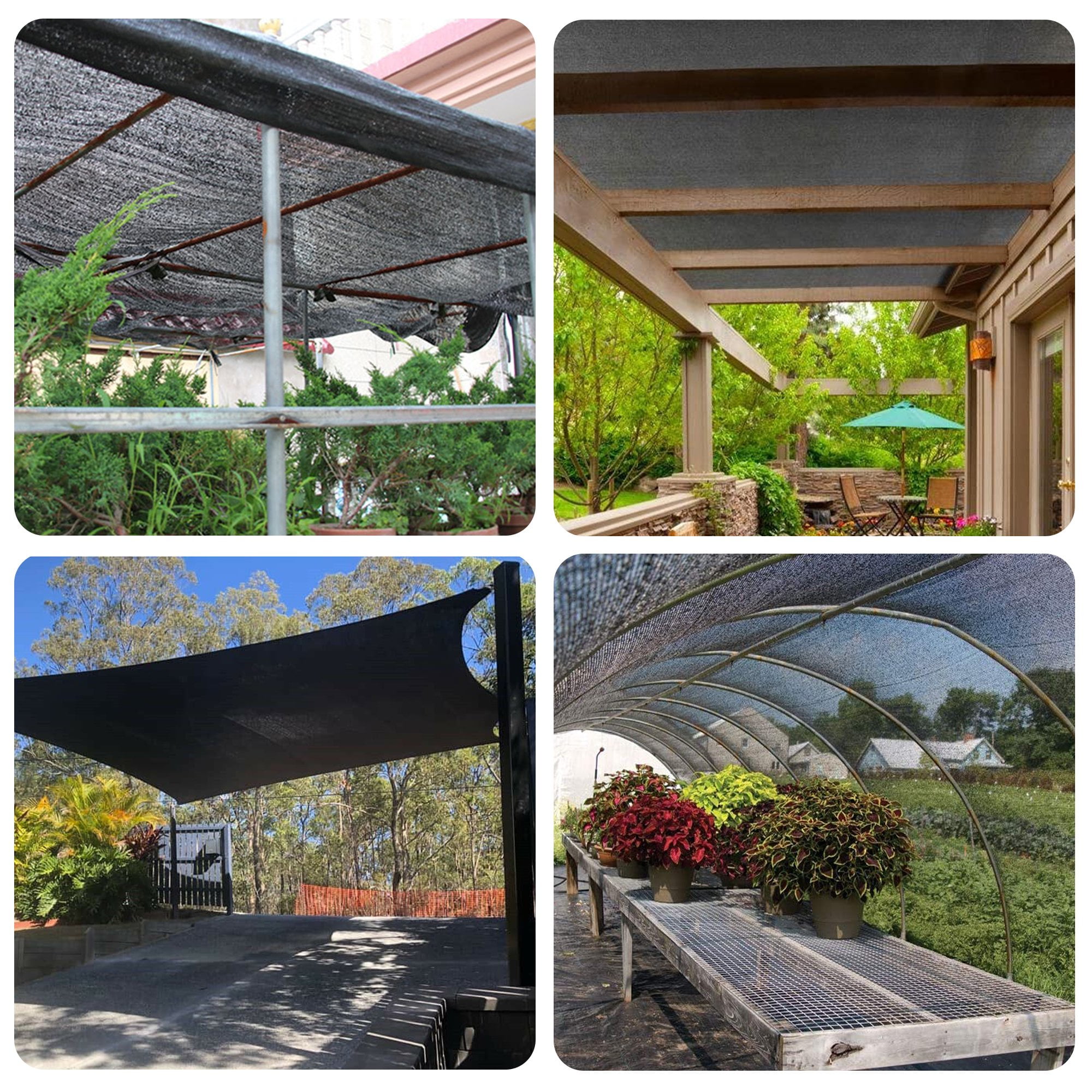40% Sun-Block Shade Cloth Net Mesh Shade for Garden Patio&Plants, 10x50ft Black