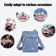 thumbnail image 5 of Bolsa de hombro para mujer azul, bolso de mano casual, billetera, 5 of 6