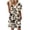 Khaki, variant on Women's Fashion Floral Print V-Neck Short Sleeve Dress with Pocket, Casual Pullover Summer Dress, Comfortable Loose Fit, Stylish Daily Wear,Purple Pink,M