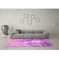 thumbnail image 3 of Ahgly Company Indoor Round Abstract Purple Modern Area Rugs, 5' Round, 3 of 4