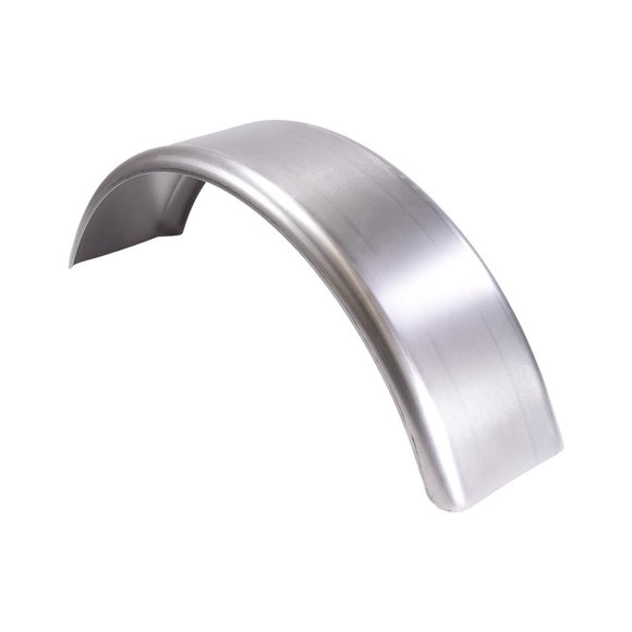 Husky Towing Trailer Fender F0005 Single Wheel Round; Fits 8 to 12 Inch Wheels; 1 Inch Radius Front and Rear; Unlighted; Oil Coated; Raw; 16 Gauge Galvanized Steel; 5.9 Pound Weight; Single