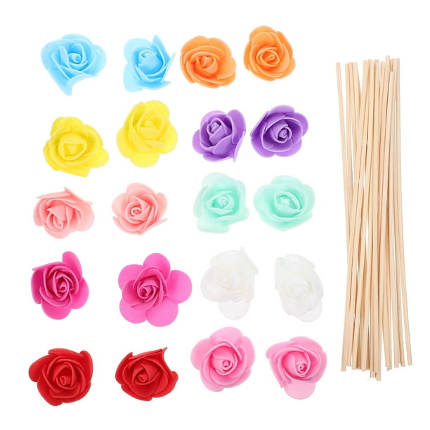 20 difusores de aceites esenciales con diseño de flores para aromaterapia.