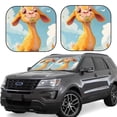 thumbnail image 2 of Daiia Happy Goat In Meadow 2PCS Car Windshield Sun Shade, Foldable Sun Shield for Car Front Window, Auto Sun Blocker Visor Protector Universal for Truck SUV Pickup-Large, 2 of 7