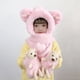 thumbnail image 1 of Gorro de invierno para niños, bonito gorro con orejeras, bufanda, guantes, gorro integrado, gorro de bebé con oso, 1 of 6