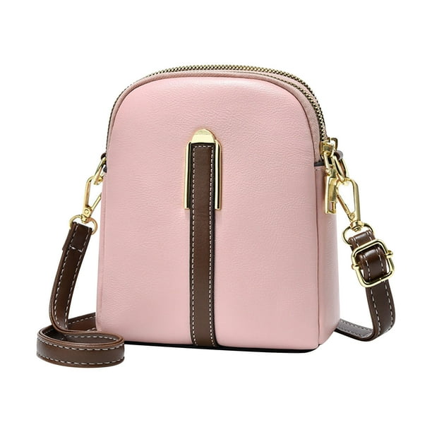 Mini Bolso de Hombro para Teléfono, Bolso Bandolera con Hilo Bordado, Bolso para Teléfono Móvil