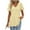 Yellow, variant on AherBiu Boho Tops for Women Eyelet Hole Stretch V Neck Short Sleeve Dressy Casual Blouse Ruffle Tunic Shirts