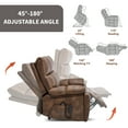 thumbnail image 5 of Massage and lumber heat Recliner Lounge with Remote Control,SEGMART PU Leather Rocking Chair w/Padded Seat Backrest,Side Pockets and Cup Holders for Home,Lounge, Psychotherapy Room, 5 of 7