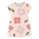 thumbnail image 5 of Girls Summer Sundress Floral Print A-Line Dress Short Sleeve Soft Flowers Casual Summer Outfit for Kids ,Sie:130, 5 of 7