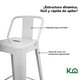 thumbnail image 4 of Banco Alto Tolix Vintage Con Respaldo Para Restaurante Comedor blanco, 4 of 8