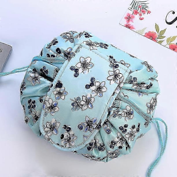 Lazy Drawstring Cosmetic Bag Large Capacity Waterproof Travel Makeup Bag Portable Cosmetics Wash Bag for Women Girl 2025