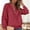 Red, variant on IUYRTFE Women's Quarter Zip Pullover Sweatshirt with Textured Fabric and Ribbed Trim Long Sleeve Casual Sporty Top